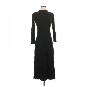 Mango Black Long Sleeve Knit Dress
